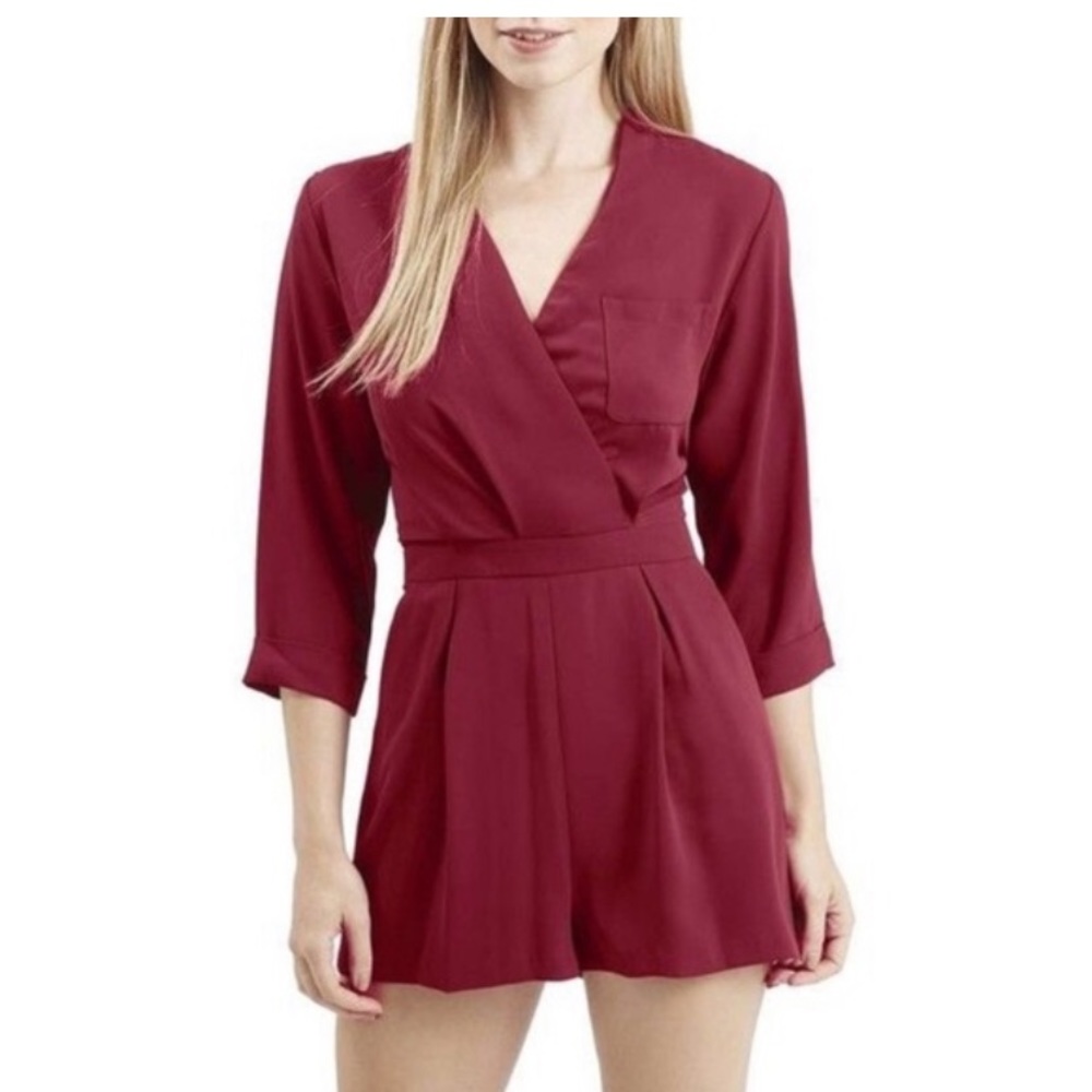 Burgundy Topshop rumper